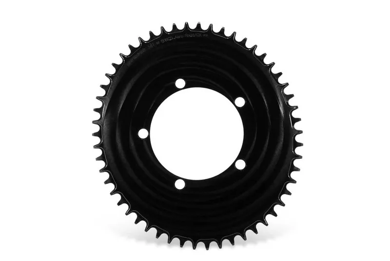 Garbaruk 110 BCD 5-Bolt Oval Aero Chainring - Black - 56T
